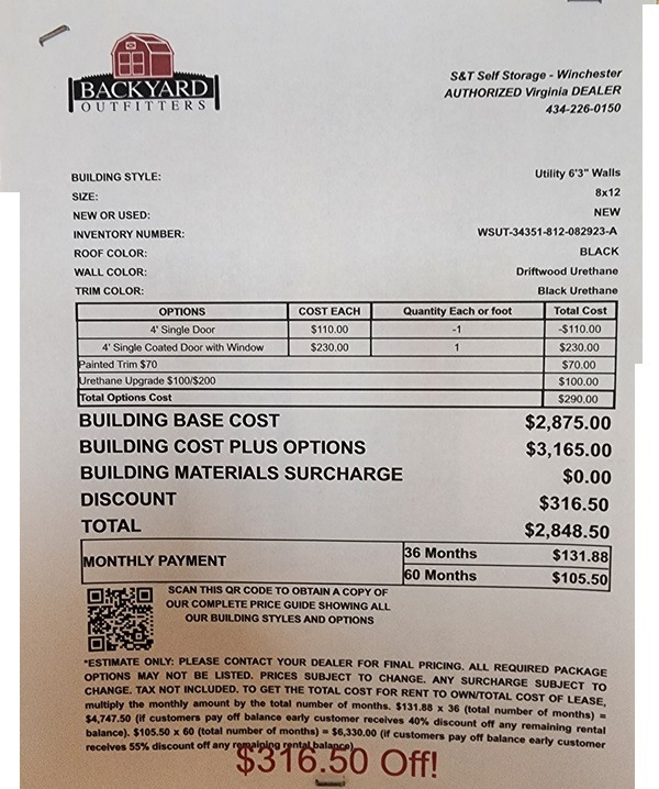 Mall2 Side Cabin For Sale Near Winchester Va