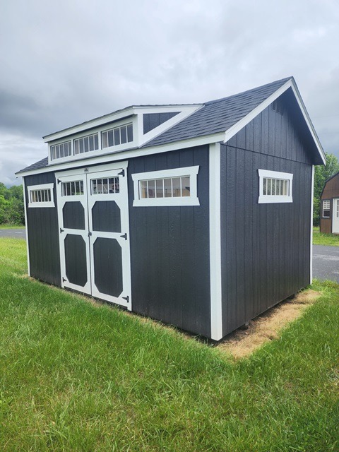 10x16 Dormer storage building on sale