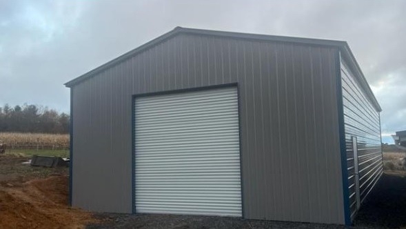 30x60x14 Metal Custom Garage KMP 30x60x14 custom metal garage at KMPsheds