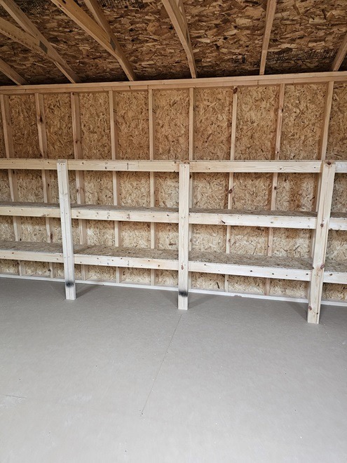 10x16 utility with shelves