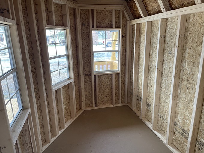 12x28 lofted barn playhouse inside