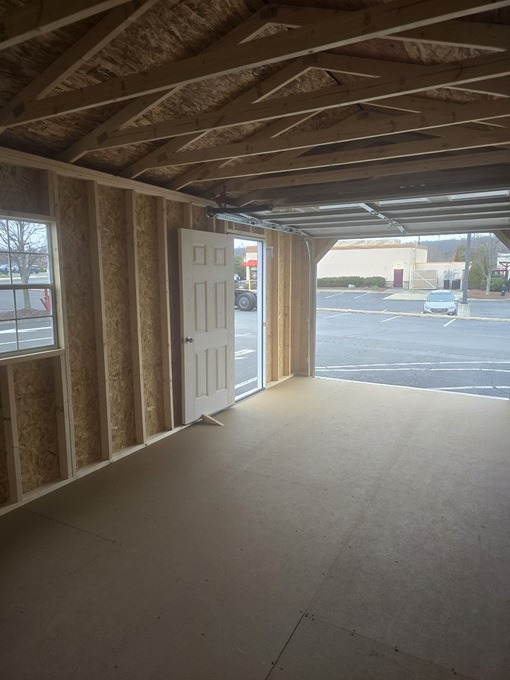 12x24 utility garage inside