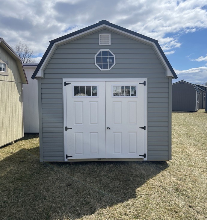 10x10 lofted barn with vinyl