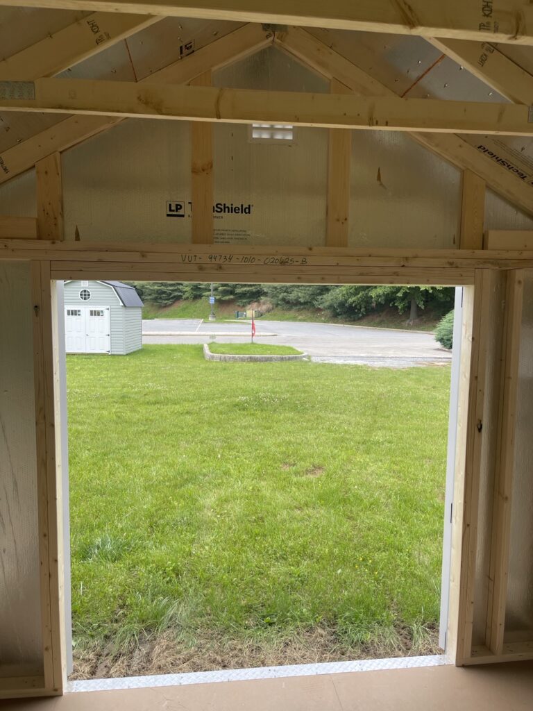 10x10 vinyl utility  with double doors