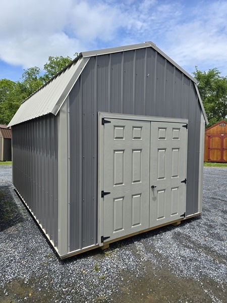 10x16 lofted barn with metal siding