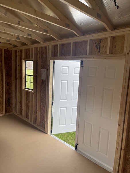 12x20 metal side utility with double doors