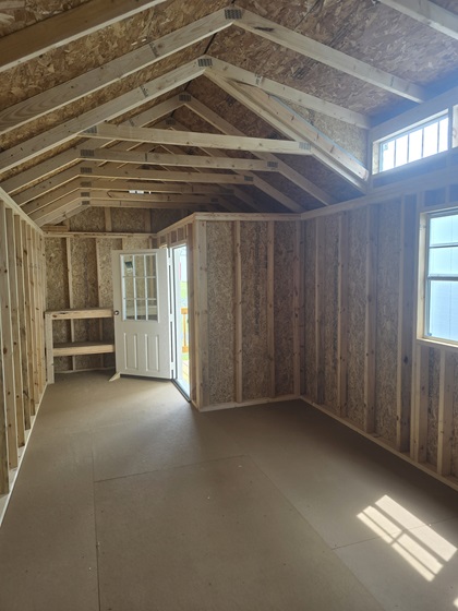10x24 utility with side porch and dormer in Winchester VA