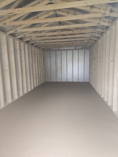 12x24 storage utility with 8 foot walls
