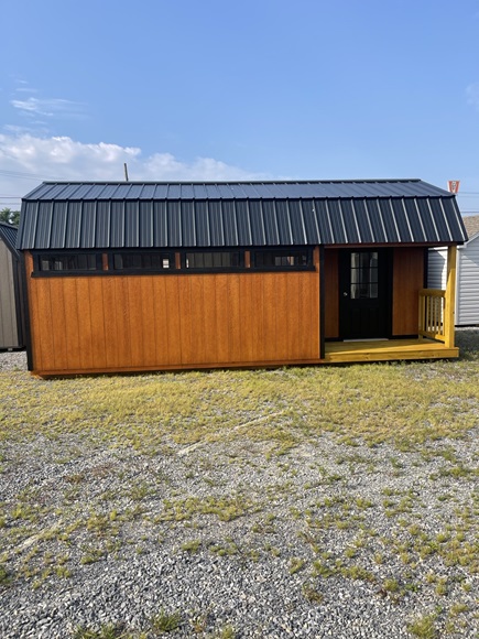 12x24 lofted barn with side porch