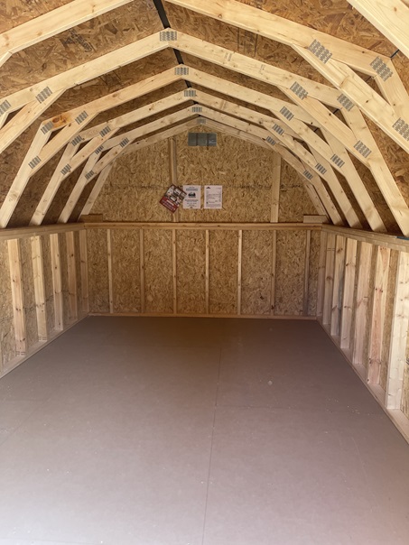 10x16 barn inside