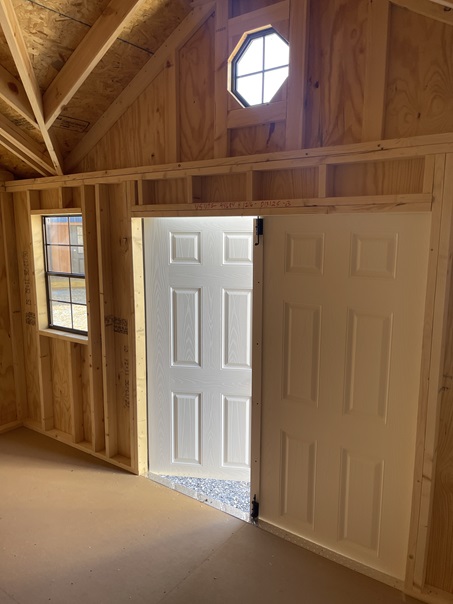 12x16 utility with gable dormer with windows