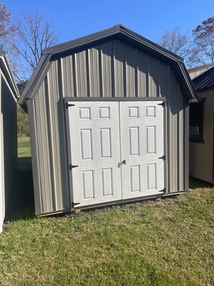 10x16 lofted barn with metal siding