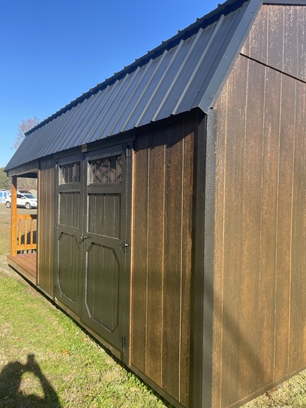 12x20 lofted barn with side porch