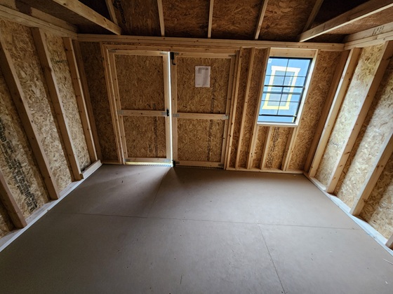 10x12 lofted barn with double doors with window