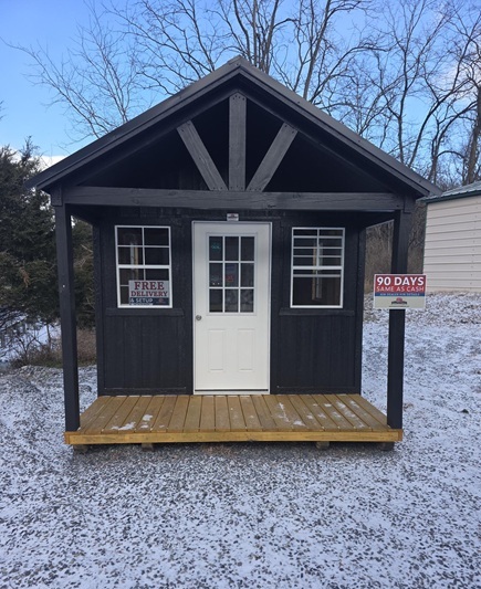 10x16 utility with front porch and vaulted gable