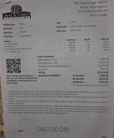 10x14 utility on sale price