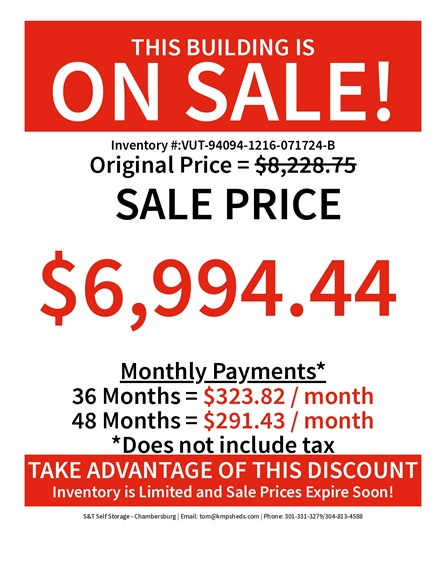 12x16 utility rent to own