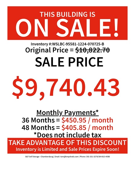 12x24 lofted barn with side porch rent to own