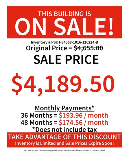 10x16 utility rent to own