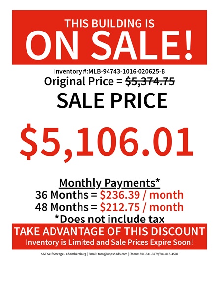 10x16 lofted barn rent to own