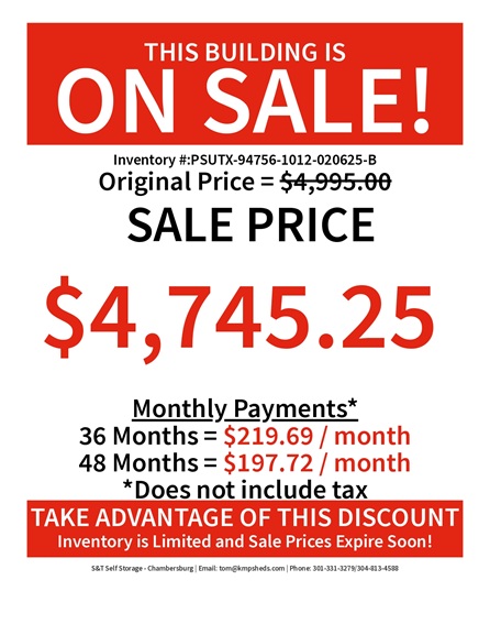 10x12 utility rent to own