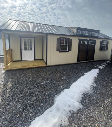 12x32 utility with side porch and dormer