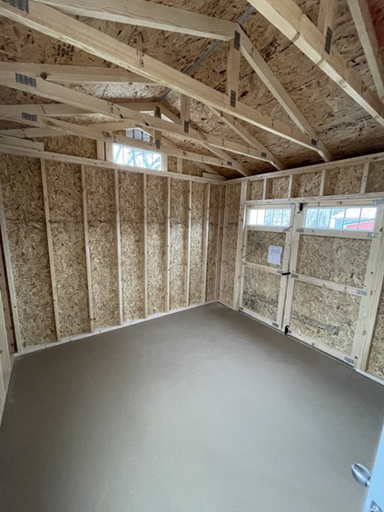 12x16 utility with side porch and double doors with windows