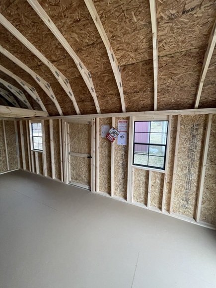 12x20 lofted barn with single door