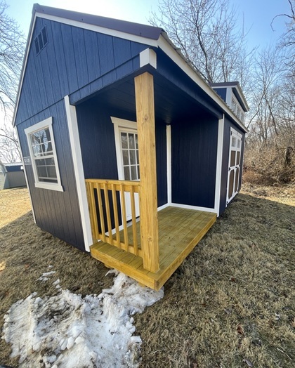 12x20 utility with side porch and dormer