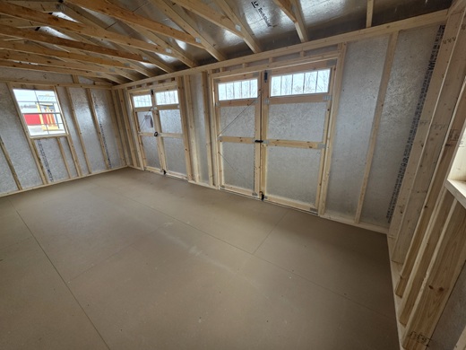 10x20 utility with 7 foot walls with double doors