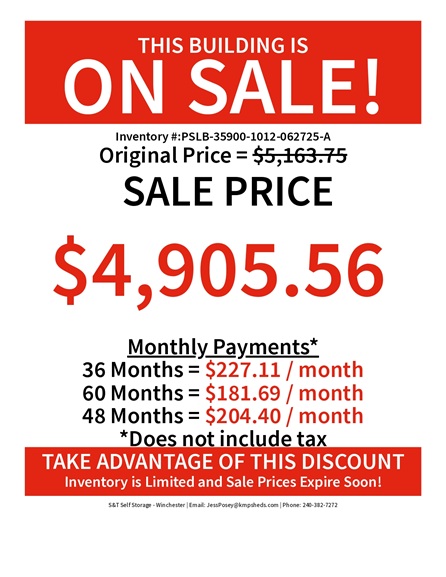 10x12 lofted barn rent to own