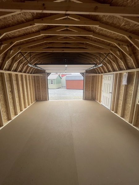 16x24 lofted garage with standard panel