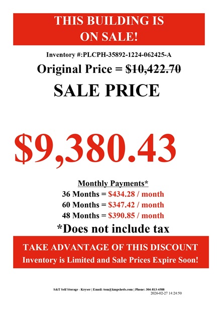 rent to own 12x24 utility with playhouse