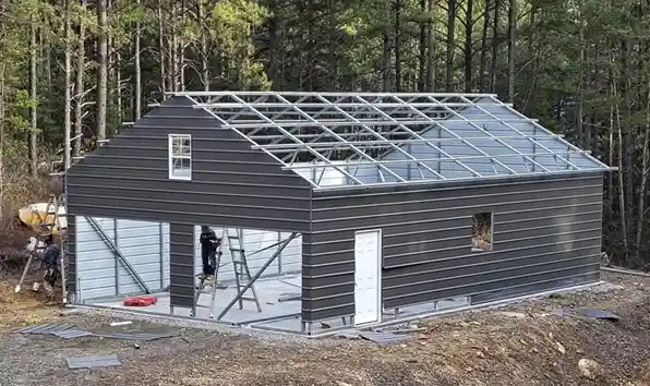 custom metal building construction work at knobley mountain portable sheds