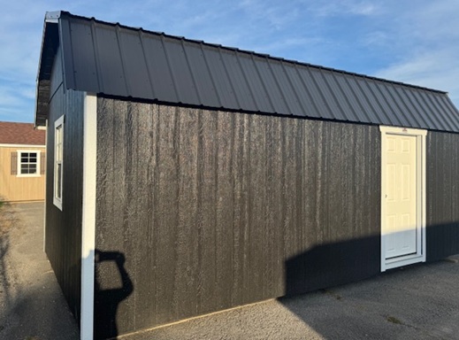 12x20 lofted garage with standard panel