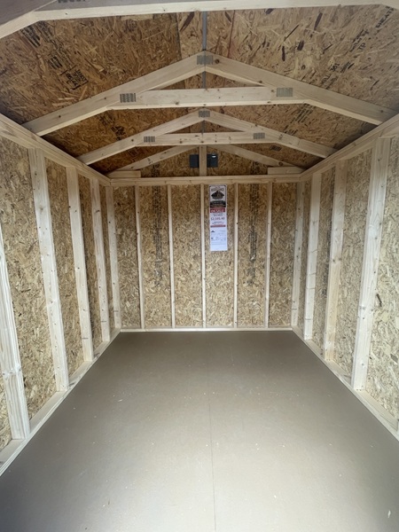 8x8 utility shed look inside