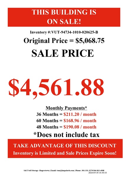rent to own 10x10 vinyl utility