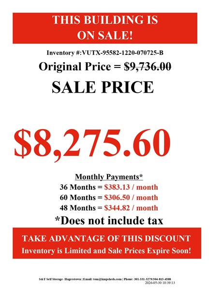 rent to own 12x20 vinyl garage utility