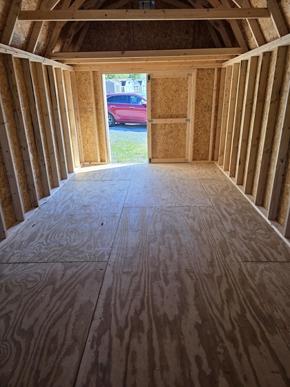 10x20 lofted barn with double doors