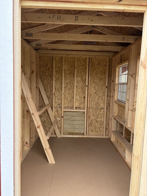 look inside 6x8 chicken coop