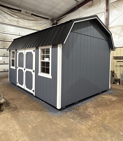 12x16 side lofted barn