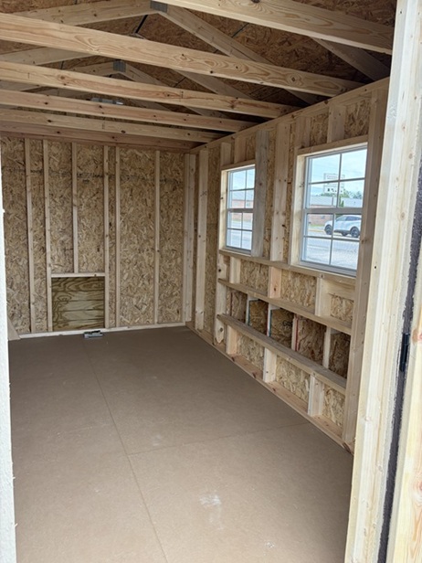 8x12 chicken coop inside