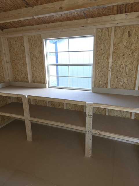 10x16 side gable with workbench for sale in WV
