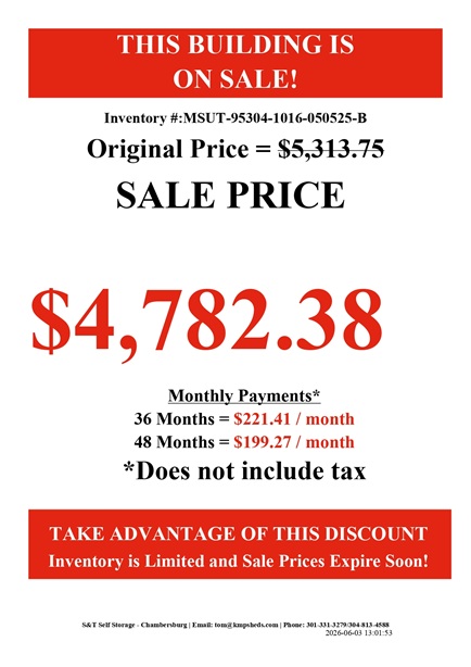 rent to own 10x16 utility shed