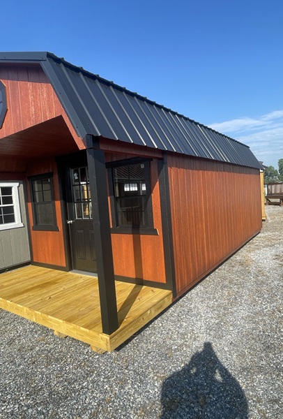 12x24 lofted playhouse with front porch in PA