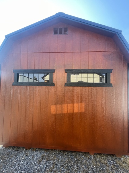 12x24 lofted playhouse with windows