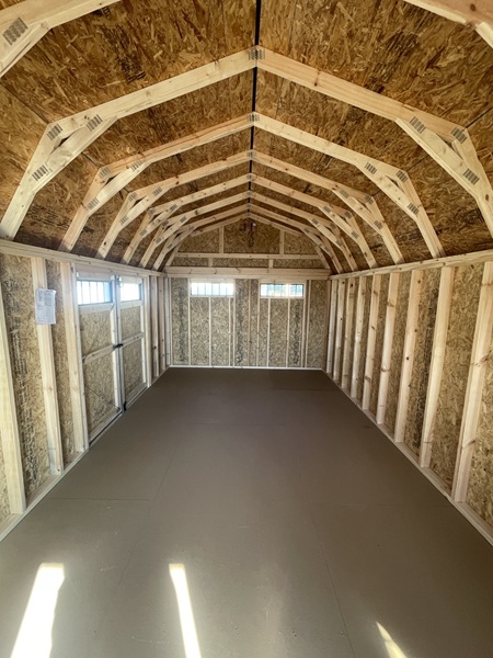 12x24 lofted playhouse look inside