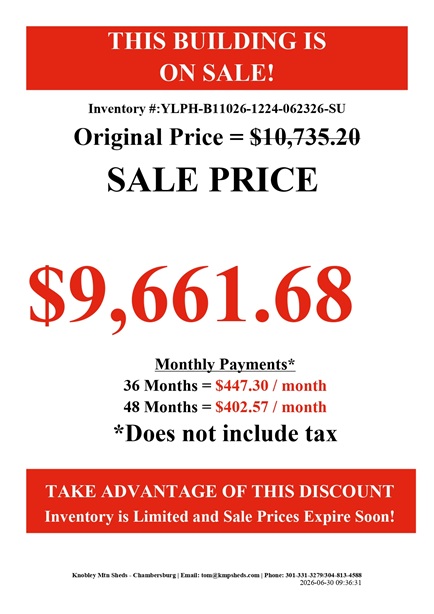 rent to own 12x24 lofted playhouse