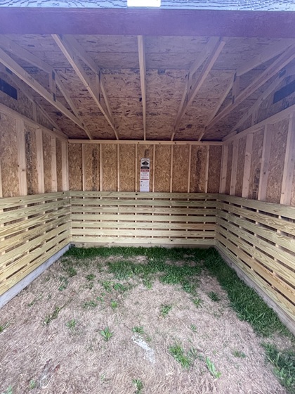10x12 animal shelter look inside