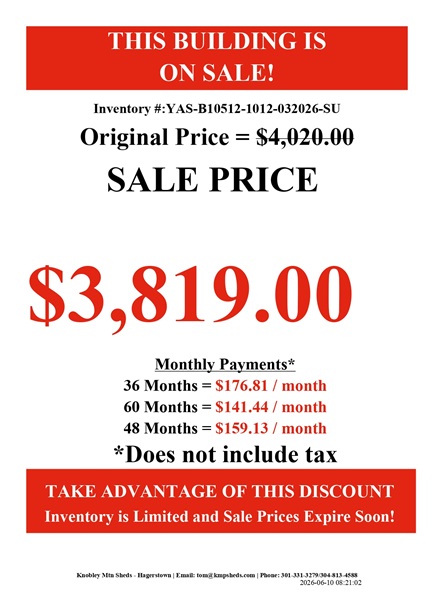 rent to own 10x12 animal shelter